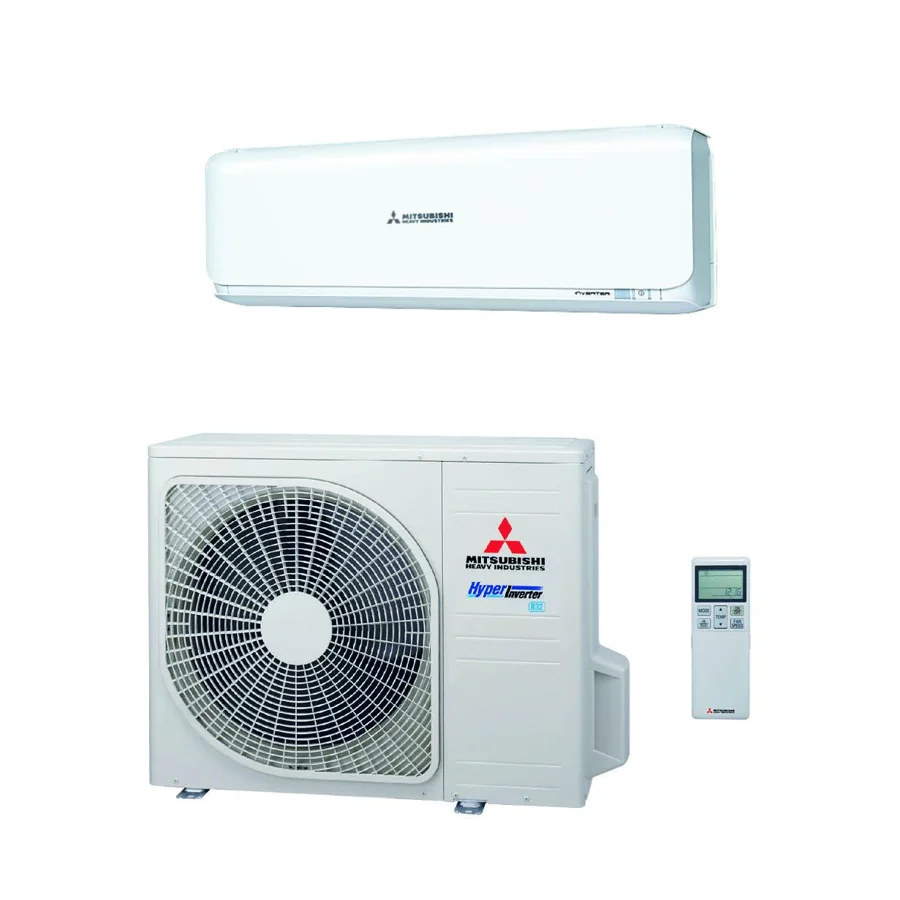 Mitsubishi Heavy Industries split-airco set met binnenunit, buitenunit en afstandsbediening